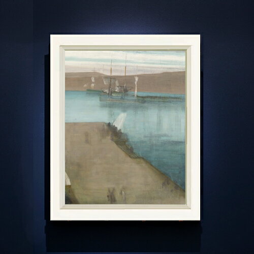 【油絵 直筆仕上げ】ホイッスラー Valparaiso Harbor F6 【シンプルフレーム】 絵画 販売 6号 油彩 抽象画 440×348mm 複製画 送料無料 プレゼント ギフト 開店祝い 開業祝い 退職祝い 新築祝い リビング 玄関 モダン アートフレーム 壁掛け