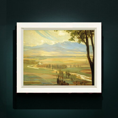 【油絵 直筆仕上げ】ディエゴ・リベラ Avila Morning F6 【シンプルフレーム】 絵画 販売 6号 油彩 風景画 440×348mm 複製画 送料無料 プレゼント ギフト 開店祝い 開業祝い 退職祝い 新築祝い リビング 玄関 モダン アートフレーム 壁掛け