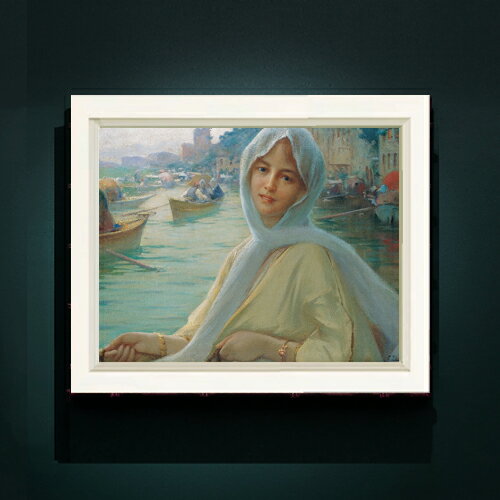 【油絵 直筆仕上げ】ゾナロ Amusement at Goksu F6 【シンプルフレーム】 絵画 販売 6号 油彩 人物画 440×348mm 複製画 送料無料 プレゼント ギフト 開店祝い 開業祝い 退職祝い 新築祝い リビング 玄関 モダン アートフレーム 壁掛け