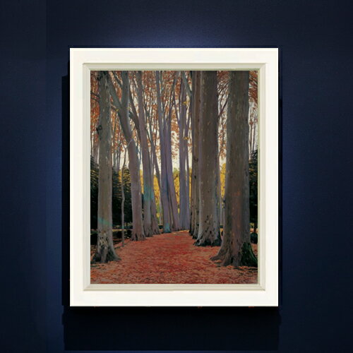 【油絵 直筆仕上げ】ルシニョール Avenue of Plane Trees F6 【シンプルフレーム】 絵画 販売 6号 油彩 風景画 440×348mm 複製画 送料無料 プレゼント ギフト 開店祝い 開業祝い 退職祝い 新築祝い リビング 玄関 モダン アートフレーム 壁掛け