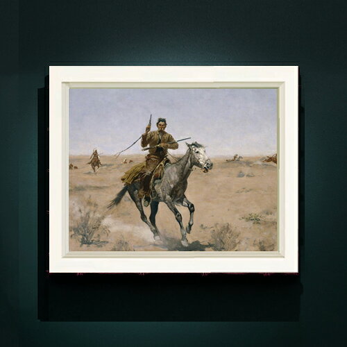 【油絵 直筆仕上げ】レミントン The Flight F6 【シンプルフレーム】 絵画 販売 6号 油彩 風景画 440×348mm 複製画 送料無料 プレゼント ギフト 開店祝い 開業祝い 退職祝い 新築祝い リビング 玄関 モダン アートフレーム 壁掛け ラッピング