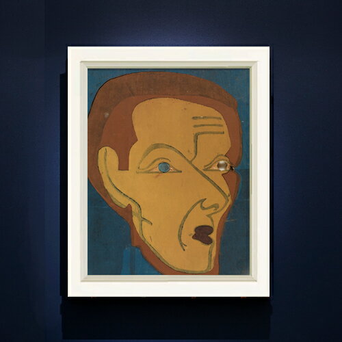 【油絵 直筆仕上げ】キルヒナー セルプストポートレット、ファーブシュトック F6 【シンプルフレーム】 絵画 販売 6号 油彩 抽象画 440×348mm 複製画 送料無料 プレゼント ギフト 開店祝い 開業祝い 退職祝い 新築祝い リビング 玄関 モダン アートフレーム 壁掛け