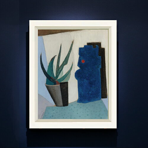 【油絵 直筆仕上げ】サラガ サボテンのある静物画 F6 【シンプルフレーム】 絵画 販売 6号 油彩 抽象画..