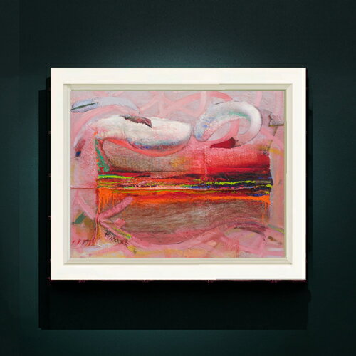 Oil Painting - 【油絵 直筆仕上げ】ペースケ スワンカーペット F6 【シンプルフレーム】 絵画 販売 6号 油彩 抽象画 440×348mm 複製画 送料無料 プレゼント ギフト 開店祝い 開業祝い 退職祝い 新築祝い リビング 玄関 モダン アートフレーム 壁掛け