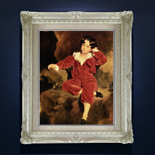 【油絵 直筆仕上げ】トーマス・ローレンス ランプトン少年像 F6 【額入り】 絵画 販売 6号 油彩 人物画 552×461mm 複製画 送料無料 プレゼント ギフト 開店祝い 開業祝い 退職祝い 新築祝い リビング 玄関 モダン アートフレーム 壁掛け