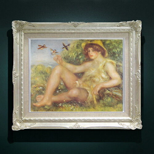 樂天商城 - 【油絵 直筆仕上げ】ルノワール 羊飼いの少年 F6 【アップグレード額縁】 絵画 販売 6号 油彩 人物画 552×461mm 複製画 送料無料 プレゼント ギフト 開店祝い 開業祝い 退職祝い 新築祝い リビング 玄関 アートフレーム 壁掛け