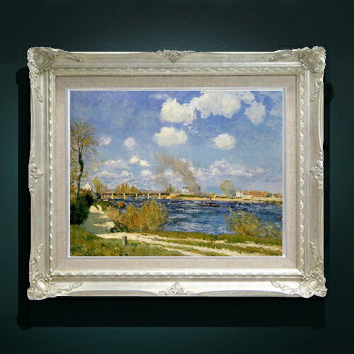 樂天商城 - 【油絵 直筆仕上げ】シスレー ブージヴァル F6 【アップグレード額縁】 絵画 販売 6号 油彩 風景画 552×461mm 複製画 送料無料 プレゼント ギフト 開店祝い 開業祝い 退職祝い 新築祝い リビング 玄関 アートフレーム 壁掛け