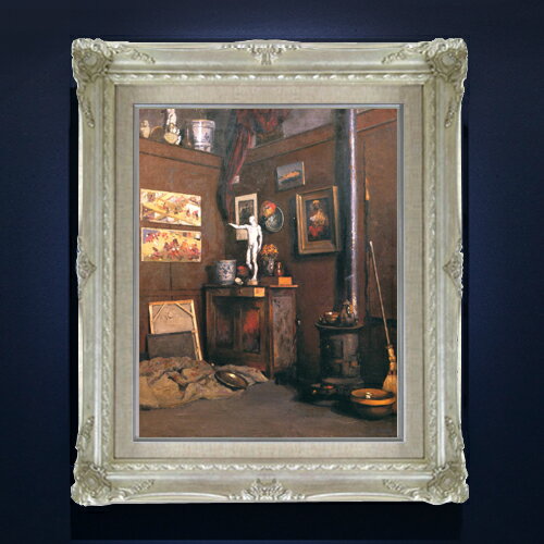 樂天商城 - 【油絵 直筆仕上げ】カイユボット アトリエのインテリア F6 【アップグレード額縁】 絵画 販売 6号 油彩 風景画 552×461mm 複製画 送料無料 プレゼント ギフト 開店祝い 開業祝い 退職祝い 新築祝い リビング 玄関 アートフレーム 壁掛け