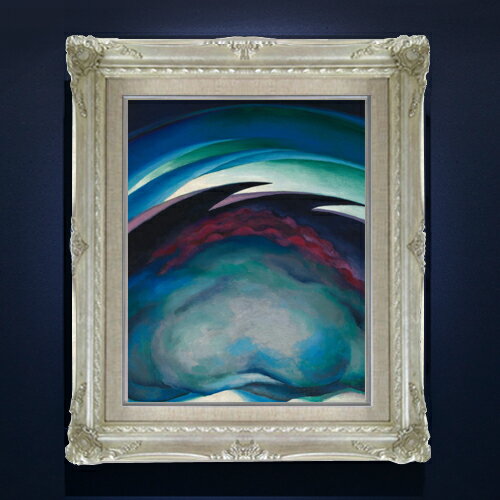 Rakuten - 【油絵 直筆仕上げ】ジョージア・オキーフ Series 1 - From the Plains F6 【アップグレード額縁】 絵画 販売 6号 油彩 抽象画 552×461mm 複製画 送料無料 プレゼント ギフト 開店祝い 開業祝い 退職祝い 新築祝い リビング 玄関 アートフレーム 壁掛け