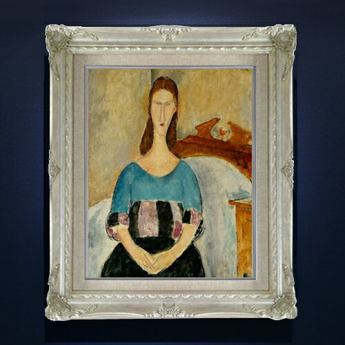 モディリアーニ Portrait of Jeanne Hebuterne F6  絵画 販売 6号 油彩 人物画 552×461mm 複製画 送料無料 プレゼント ギフト 開店祝い 開業祝い 退職祝い 新築祝い リビング 玄関 アートフレーム 壁掛け