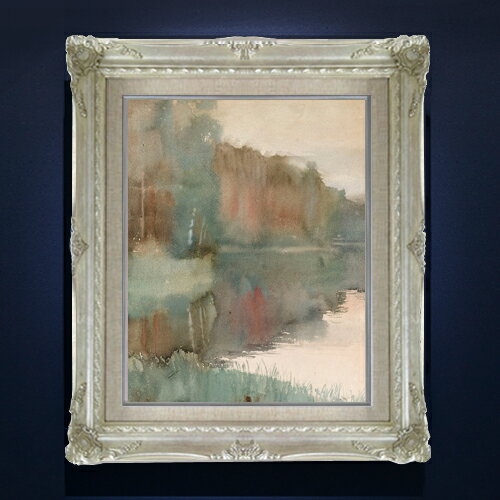 Rakuten - 【油絵 直筆仕上げ】エーデルフェルト 秋のハイコの海岸、風景-秋 F6 【額入り】 絵画 販売 6号 油彩 抽象画 552×461mm 複製画 送料無料 プレゼント ギフト 開店祝い 開業祝い 退職祝い 新築祝い リビング 玄関 モダン アートフレーム 壁掛け