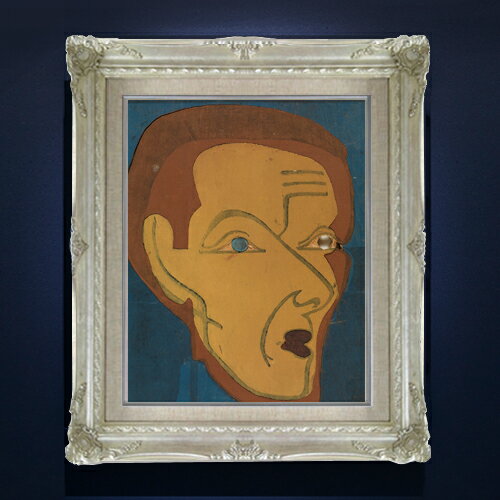 【油絵 直筆仕上げ】キルヒナー セルプストポートレット、ファーブシュトック F6 【額入り】 絵画 販売 6号 油彩 抽象画 552×461mm 複製画 送料無料 プレゼント ギフト 開店祝い 開業祝い 退職祝い 新築祝い リビング 玄関 モダン アートフレーム 壁掛け