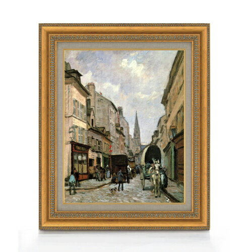 【油絵 直筆仕上げ】アルフレッド・シスレー アルジャントイユの大通り F6 【額入りインテリア】 6号 油彩 風景画 558×467mm 複製画 送料無料 プレ...