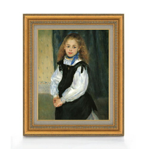 【油絵 直筆仕上げ】ルノワール ルグラン嬢 F6 【額入り】 絵画 販売 6号 油彩 人物画 554×463mm 複製..
