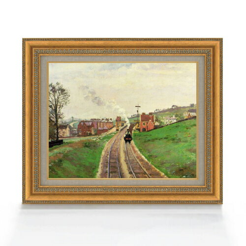 【油絵 直筆仕上げ】ピサロ ロードシップ・レイン駅、アッパー・ノーウッド F6 【額入り】 絵画 販売 6..