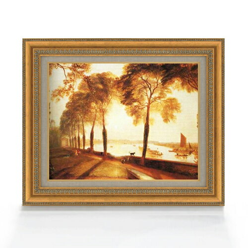 【油絵 直筆仕上げ】ターナー モートレイクテラス F6 【額入り】 絵画 販売 6号 油彩 風景画 558×467mm 複製画 送料無料 プレゼント ギ..