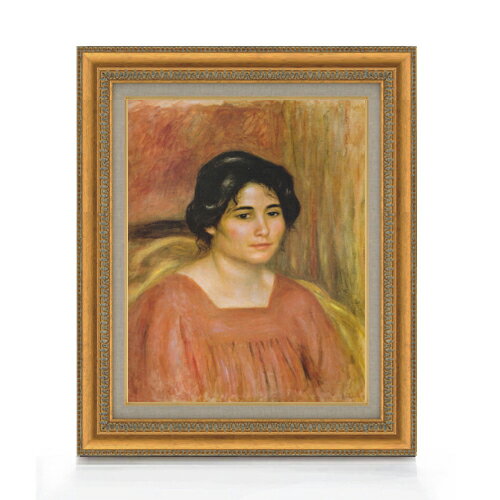 【油絵 直筆仕上げ】ルノワール 赤いブラウスを着たカブリエル F6 【額入り】 絵画 販売 6号 油彩 人物画 558×467mm 複製画 送料無料 プレゼント ギフト 開店祝い 開業祝い 退職祝い 新築祝い リビング 玄関 モダン アートフレーム 壁掛け