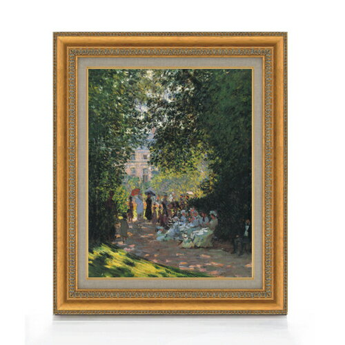 【油絵 直筆仕上げ】クロード・モネ モンソー公園2 F6 【額入り】 絵画 販売 6号 油彩 風景画 558×467m..