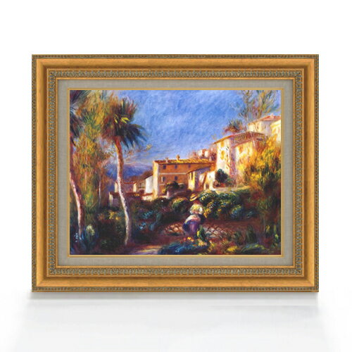 Rakuten - 【油絵 直筆仕上げ】ルノワール カーニュの郵便公社 F6 【額入り】 絵画 販売 6号 油彩 風景画 558×467mm 複製画 送料無料 プレゼント ギフト 開店祝い 開業祝い 退職祝い 新築祝い リビング 玄関 モダン アートフレーム 壁掛け