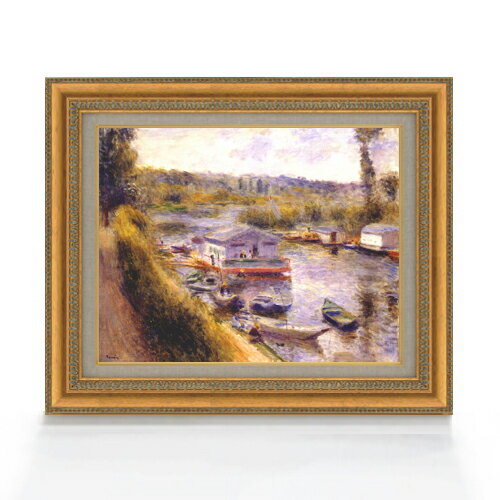 樂天商城 - 【油絵 直筆仕上げ】ルノワール ムードンの洗濯場 F6 【額入り】 絵画 販売 6号 油彩 風景画 558×467mm 複製画 送料無料 プレゼント ギフト 開店祝い 開業祝い 退職祝い 新築祝い リビング 玄関 モダン アートフレーム 壁掛け