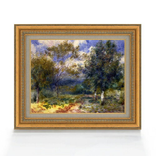 【油絵 直筆仕上げ】ルノワール 陽だまりの風景 F6 【額入り】 絵画 販売 6号 油彩 風景画 558×467mm 複製画 送料無料 プレゼント ギフト 開店祝い 開業祝い 退職祝い 新築祝い リビング 玄関 モダン アートフレーム 壁掛け