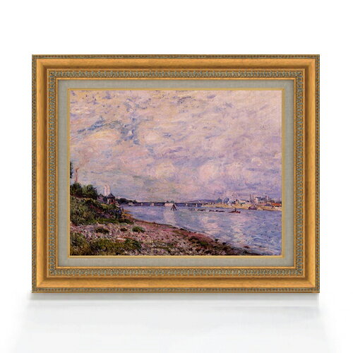 【油絵 直筆仕上げ】シスレー ブージヴァルの風景 F6 【額入り】 絵画 販売 6号 油彩 風景画 558×467mm 複製画 送料無料 プレゼント ギフト 開店祝い 開業祝い 退職祝い 新築祝い リビング 玄関 モダン アートフレーム 壁掛け ラッピング可 油彩
