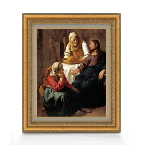 絵自体（キャンバス）の大きさ　410×318mm 【お届け日数】 ご注文日から　8-12日以内　に到着いたします。 ※一部在庫商品は早期出荷可能の場合がございます。 お急ぎに際は別途Eメールにてお問い合わせください。 お問い合わせメールアドレス 　shopmaster@artrest.jp 【留意事項】 ※注文個数によりお届け日が変わることがあります。 ※直筆仕上げ商品のため色彩が若干異なる場合がございますので 予めご了承くださいませ。 絵画 販売 インテリア 油絵 油彩 壁掛け 複製画 風景画 ゴッホ モネ ルノワール その他 静物画 肖像画 アート プレゼント 開業祝い 退職祝い 新築祝い 玄関 リビングアート 風水 縁起 フレーム 贈り物フェルメール マリアとマルタの家のキリスト