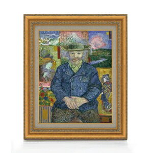 【油絵 直筆仕上げ】ゴッホ タンギー爺さん F6 【額入り】 絵画 販売 6号 油彩 人物画 558×467mm 複製画 送料無料 プレゼント ギフト 開店祝い 開業祝い 退職祝い 新築祝い リビング 玄関 モダン アートフレーム 壁掛け