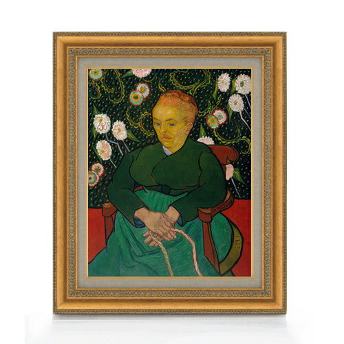 【油絵 直筆仕上げ】ゴッホ ルーラン夫人ゆりかごを揺らす女 (2) F6 【額入り】 絵画 販売 6号 油彩 人物画 558×467mm 複製画 送料無料 プレゼント ギフト 開店祝い 開業祝い 退職祝い 新築祝い リビング 玄関 モダン アートフレーム 壁掛け