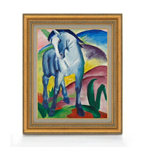【油絵 直筆仕上げ】フランツ Blue Horse Imarc F6 【額入り】 絵画 販売 6号 油彩 抽象画 558×467mm ..