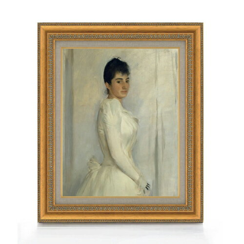 絵自体（キャンバス）の大きさ　410×318mm 表面アクリル透明保護板　額縁吊り紐　付属 ※一部在庫商品は早期出荷可能の場合がございます。 お急ぎに際は別途Eメールにてお問い合わせください。 お問い合わせメールアドレス 　shopmaster@artrest.jp 【留意事項】 ※注文個数によりお届け日が変わることがあります。 ※直筆仕上げ商品のため色彩が若干異なる場合がございますので 予めご了承くださいませ。 絵画 販売 インテリア 油絵 油彩 壁掛け 複製画 風景画 ゴッホ モネ ルノワール その他 静物画 肖像画 アート プレゼント 開業祝い 退職祝い 新築祝い 玄関 リビングアート 風水 縁起 フレーム 贈り物ラモン・カザス Portrait