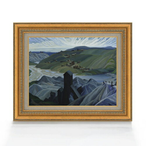 Rakuten - 【油絵 直筆仕上げ】カーマイケル A Northern Silver Mine F6 【額入り】 絵画 販売 6号 油彩 風景画 558×467mm 複製画 送料無料 プレゼント ギフト 開店祝い 開業祝い 退職祝い 新築祝い リビング 玄関 モダン アートフレーム 壁掛け