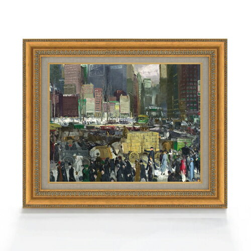 Rakuten - 【油絵 直筆仕上げ】ジョージ・ベローズ New York F6 【額入り】 絵画 販売 6号 油彩 風景画 558×467mm 複製画 送料無料 プレゼント ギフト 開店祝い 開業祝い 退職祝い 新築祝い リビング 玄関 モダン アートフレーム 壁掛け