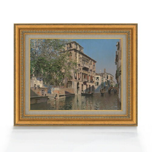 絵自体（キャンバス）の大きさ　410×318mm 【お届け日数】 ご注文日から　8-12日以内　に到着いたします。 ※一部在庫商品は早期出荷可能の場合がございます。 お急ぎに際は別途Eメールにてお問い合わせください。 お問い合わせメールアドレス 　shopmaster@artrest.jp 【留意事項】 ※注文個数によりお届け日が変わることがあります。 ※直筆仕上げ商品のため色彩が若干異なる場合がございますので 予めご了承くださいませ。 絵画 販売 インテリア 油絵 油彩 壁掛け 複製画 風景画 ゴッホ モネ ルノワール その他 静物画 肖像画 アート プレゼント 開業祝い 退職祝い 新築祝い 玄関 リビングアート 風水 縁起 フレーム 贈り物マルティン・リコ A Canal