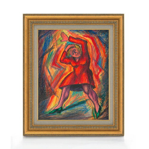 【油絵 直筆仕上げ】ウィーナー ヴェルツヴァイフルング F6 【額入り】 絵画 販売 6号 油彩 抽象画 558×467mm 複製画 送料無料 プレゼント ギフト 開店祝い 開業祝い 退職祝い 新築祝い リビング 玄関 モダン アートフレーム 壁掛け