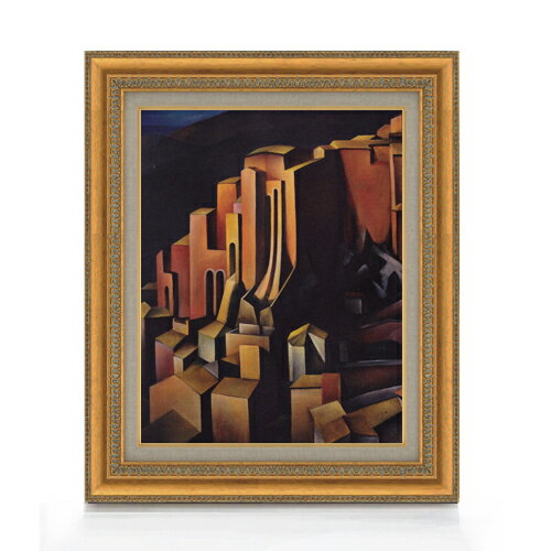 Rakuten - 【油絵 直筆仕上げ】カノルト オレヴァノ F6 【額入り】 絵画 販売 6号 油彩 抽象画 558×467mm 複製画 送料無料 プレゼント ギフト 開店祝い 開業祝い 退職祝い 新築祝い リビング 玄関 モダン アートフレーム 壁掛け