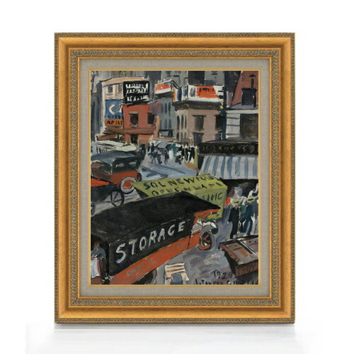 樂天商城 - 【油絵 直筆仕上げ】ガルシア 14番街 F6 【額入り】 絵画 販売 6号 油彩 抽象画 558×467mm 複製画 送料無料 プレゼント ギフト 開店祝い 開業祝い 退職祝い 新築祝い リビング 玄関 モダン アートフレーム 壁掛け