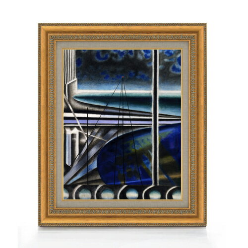 【油絵 直筆仕上げ】ステラ メトロポリタン港 F6 【額入り】 絵画 販売 6号 油彩 抽象画 558×467mm 複..