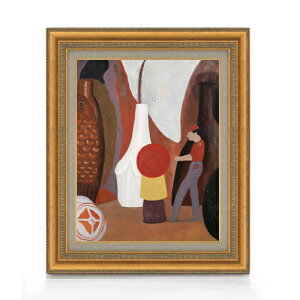 【油絵 直筆仕上げ】トール 機械人間の静物画 F6 【額入り】 絵画 販売 6号 油彩 抽象画 558×467mm 複製画 送料無料 プレゼント ギフト 開店祝い 開業祝い 退職祝い 新築祝い リビング 玄関 モダン アートフレーム 壁掛け