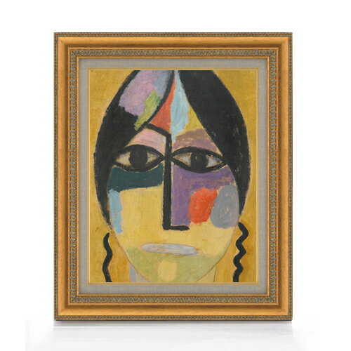 ヤウレンスキー コップフ;ラーベンフリューゲル4 F6 絵画 販売 6号 油彩 抽象画 558×467mm 複製画 送料無料 プレゼント ギフト 開店祝い 開業祝い 退職祝い 新築祝い リビング 玄関 モダン アートフレーム 壁掛け