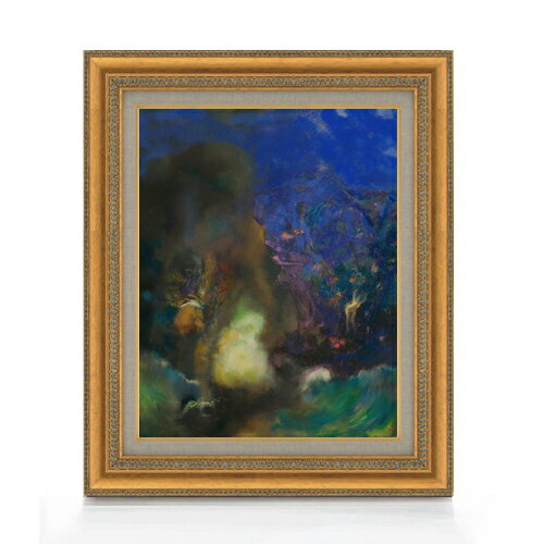 Rakuten - 【油絵 直筆仕上げ】ルドン ロジャーとアンジェリカ F6 【額入り】 絵画 販売 6号 油彩 抽象画 558×467mm 複製画 送料無料 プレゼント ギフト 開店祝い 開業祝い 退職祝い 新築祝い リビング 玄関 モダン アートフレーム 壁掛け