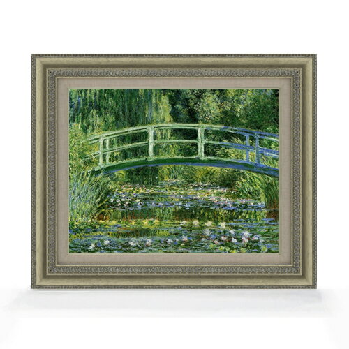 Rakuten - 【油絵 直筆仕上げ】クロード・モネ 白い睡蓮 F6 【額入り】 絵画 販売 6号 油彩 風景画 558×467mm 複製画 送料無料 プレゼント ギフト 開店祝い 開業祝い 退職祝い 新築祝い リビング 玄関 モダン アートフレーム 壁掛け