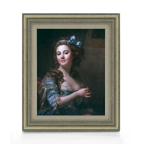 【油絵 直筆仕上げ】マリー=ガブリエル・カペ 自画像 F6 【額入り】 絵画 販売 6号 油彩 人物画 558×46..