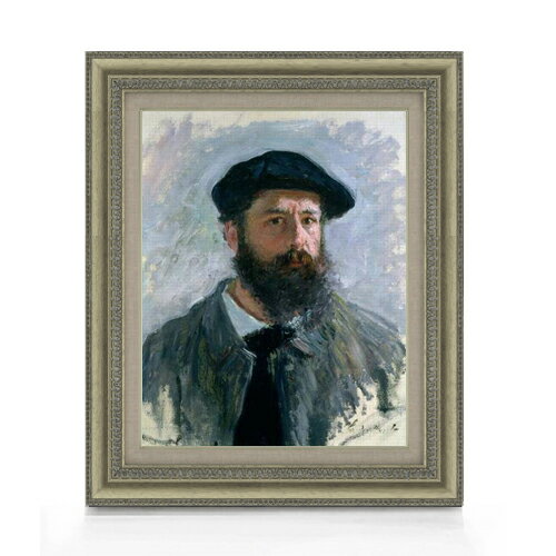 絵自体（キャンバス）の大きさ　410×318mm 表面アクリル透明保護板　額縁吊り紐　付属 ※一部在庫商品は早期出荷可能の場合がございます。 お急ぎに際は別途Eメールにてお問い合わせください。 お問い合わせメールアドレス 　shopmaster@artrest.jp 【留意事項】 ※注文個数によりお届け日が変わることがあります。 ※直筆仕上げ商品のため色彩が若干異なる場合がございますので 予めご了承くださいませ。 絵画 販売 インテリア 油絵 油彩 壁掛け 複製画 風景画 ゴッホ モネ ルノワール その他 静物画 肖像画 アート プレゼント 開業祝い 退職祝い 新築祝い 玄関 リビングアート 風水 縁起 フレーム 贈り物クロード・モネ ベレー帽をかぶった自画像