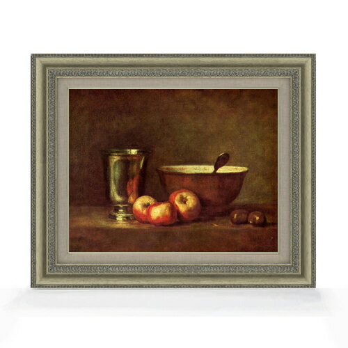 絵自体（キャンバス）の大きさ　410×318mm 表面アクリル透明保護板　額縁吊り紐　付属 ※一部在庫商品は早期出荷可能の場合がございます。 お急ぎに際は別途Eメールにてお問い合わせください。 お問い合わせメールアドレス 　shopmaster@artrest.jp 【留意事項】 ※注文個数によりお届け日が変わることがあります。 ※直筆仕上げ商品のため色彩が若干異なる場合がございますので 予めご了承くださいませ。 絵画 販売 インテリア 油絵 油彩 壁掛け 複製画 風景画 ゴッホ モネ ルノワール その他 静物画 肖像画 アート プレゼント 開業祝い 退職祝い 新築祝い 玄関 リビングアート 風水 縁起 フレーム 贈り物シャルダン 銀のカップ