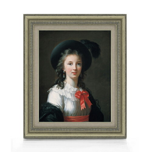 【油絵 直筆仕上げ】ルブラン 自画像 F6 【額入り】 絵画 販売 6号 油彩 人物画 558×467mm 複製画 送料無料 プレゼント ギフト 開店祝い 開業祝い 退職祝い 新築祝い リビング 玄関 モダン アートフレーム 壁掛け