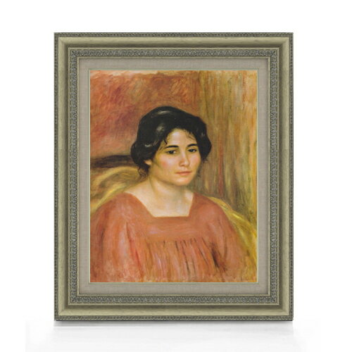 【油絵 直筆仕上げ】ルノワール 赤いブラウスを着たカブリエル F6 【額入り】 絵画 販売 6号 油彩 人物画 558×467mm 複製画 送料無料 プレゼント ギフト 開店祝い 開業祝い 退職祝い 新築祝い リビング 玄関 モダン アートフレーム 壁掛け