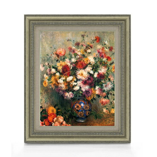【油絵 直筆仕上げ】ルノワール Vase of Chrysanthemums F6 【額入り】 絵画 販売 ...