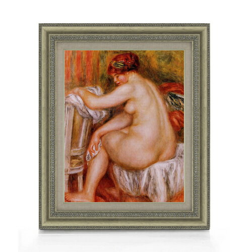 Rakuten - 【油絵 直筆仕上げ】ルノワール 座る裸婦(2) F6 【額入り】 絵画 販売 6号 油彩 人物画 558×467mm 複製画 送料無料 プレゼント ギフト 開店祝い 開業祝い 退職祝い 新築祝い リビング 玄関 モダン アートフレーム 壁掛け