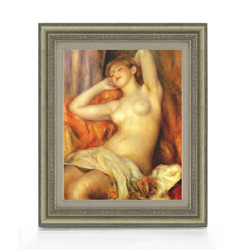 Rakuten - 【油絵 直筆仕上げ】ルノワール 眠る女 F6 【額入り】 絵画 販売 6号 油彩 人物画 558×467mm 複製画 送料無料 プレゼント ギフト 開店祝い 開業祝い 退職祝い 新築祝い リビング 玄関 モダン アートフレーム 壁掛け